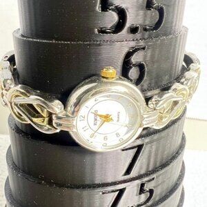 Vtg Rumours Womens Quartz Watch Stainless Steel  Gold & Silver Tone Chain Band